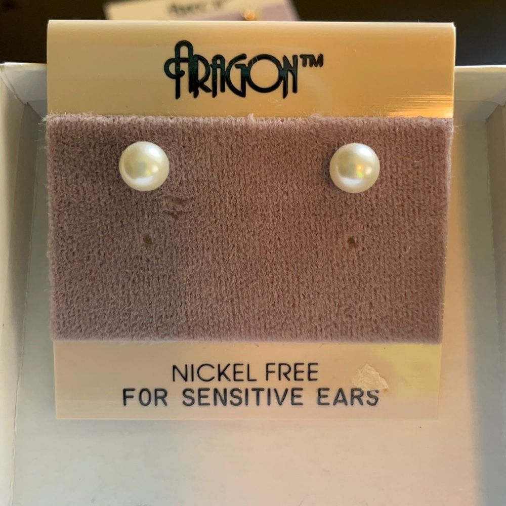 Faux pearl earrings